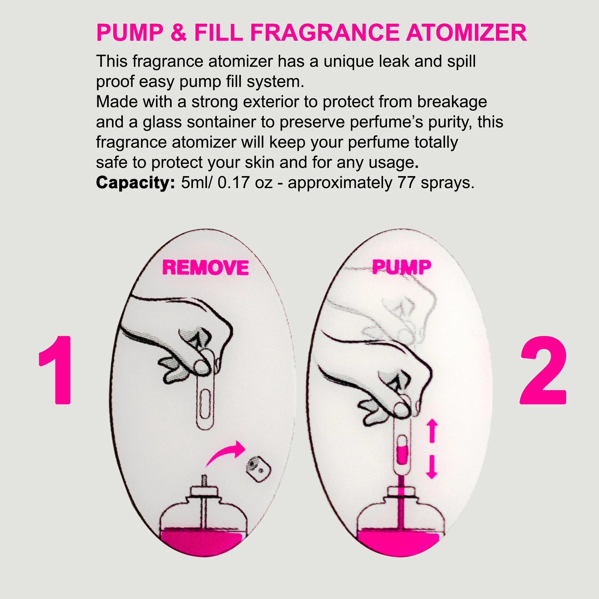 Pump And Fill Fragrance Atomizer