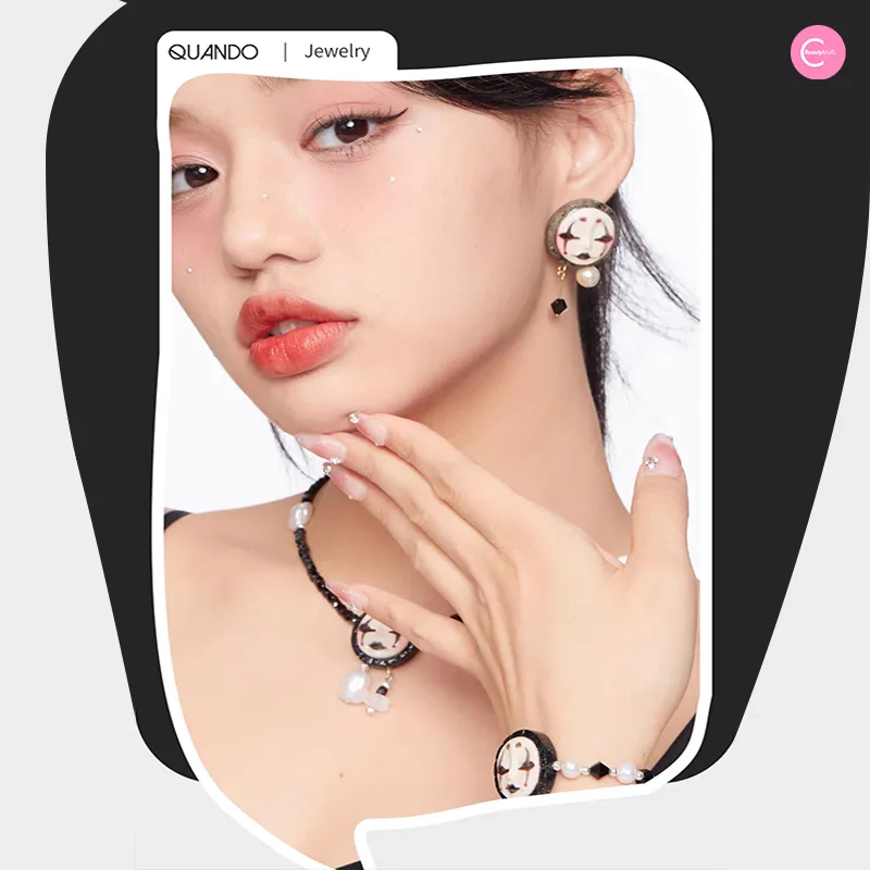 QUANDO Black Witch Asymmetric Sterling Silver Earrings