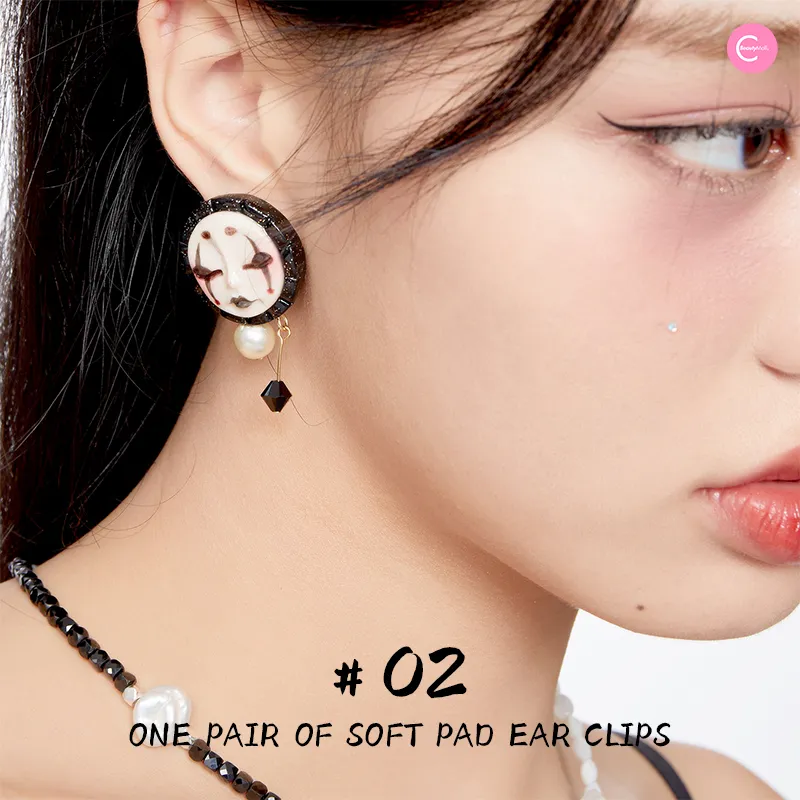 QUANDO Black Witch Asymmetric Sterling Silver Earrings
