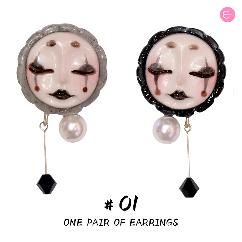 QUANDO Black Witch Asymmetric Sterling Silver Earrings