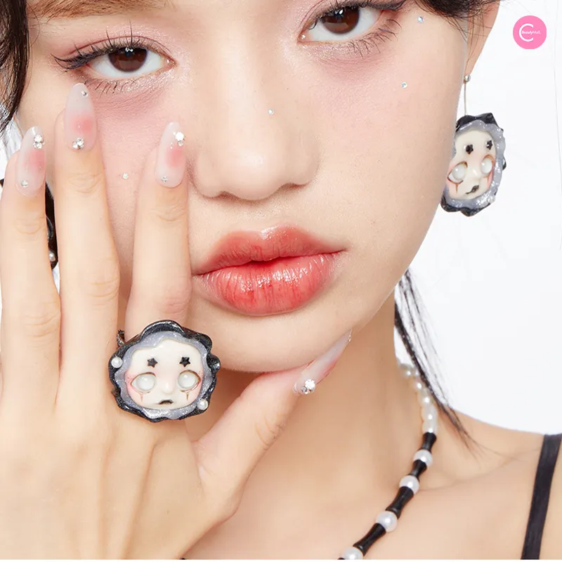 QUANDO Dark Milky Adjustable Sterling Silver Ring