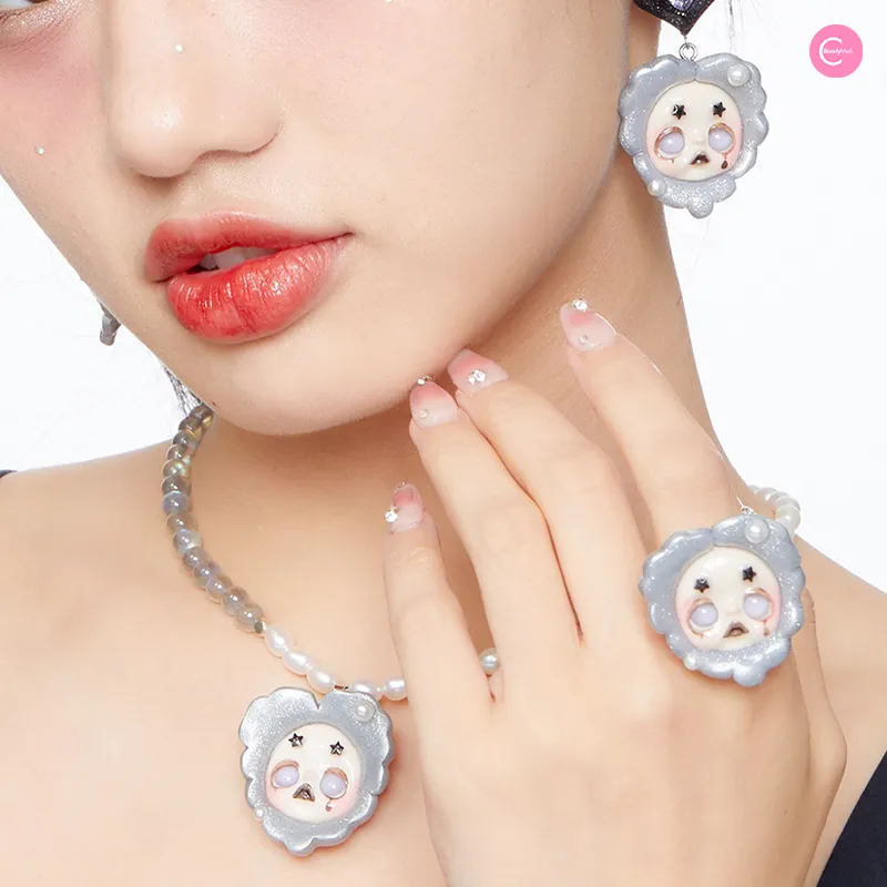 QUANDO Dark Milky Adjustable Sterling Silver Ring