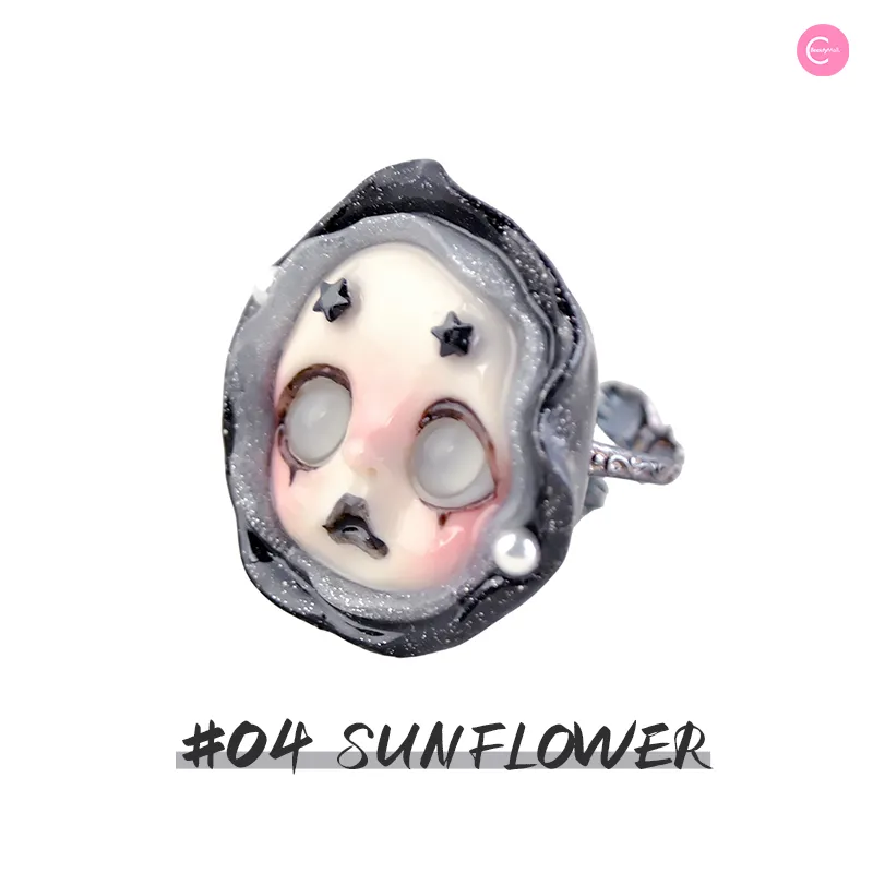 QUANDO Dark Milky Adjustable Sterling Silver Ring